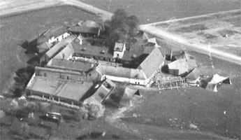 Ferme de la Pouillerie - vue aérienne 1917